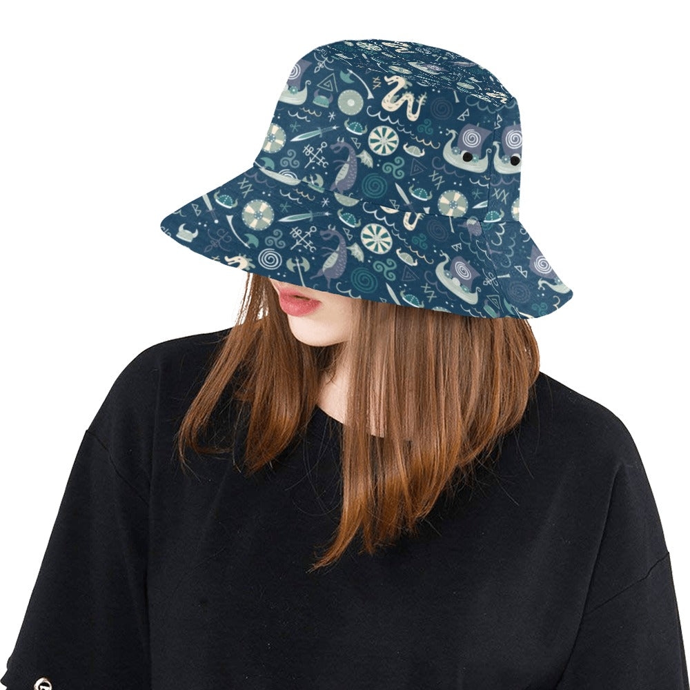 Vikings Print Design LKS305 Unisex Bucket Hat