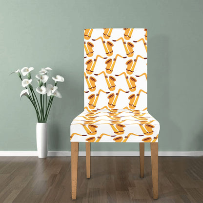 Saxophone Print Design LKS404 Dining Chair Slipcover