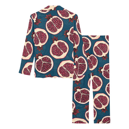 Pomegranate Pattern Print Design PG02 Women's Long Pajama Set