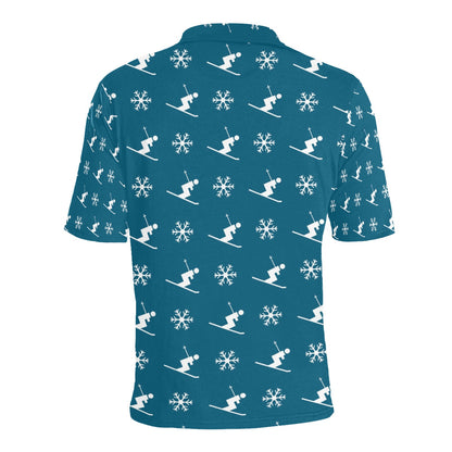 Ski Print Design LKS301 Men Polo Shirt