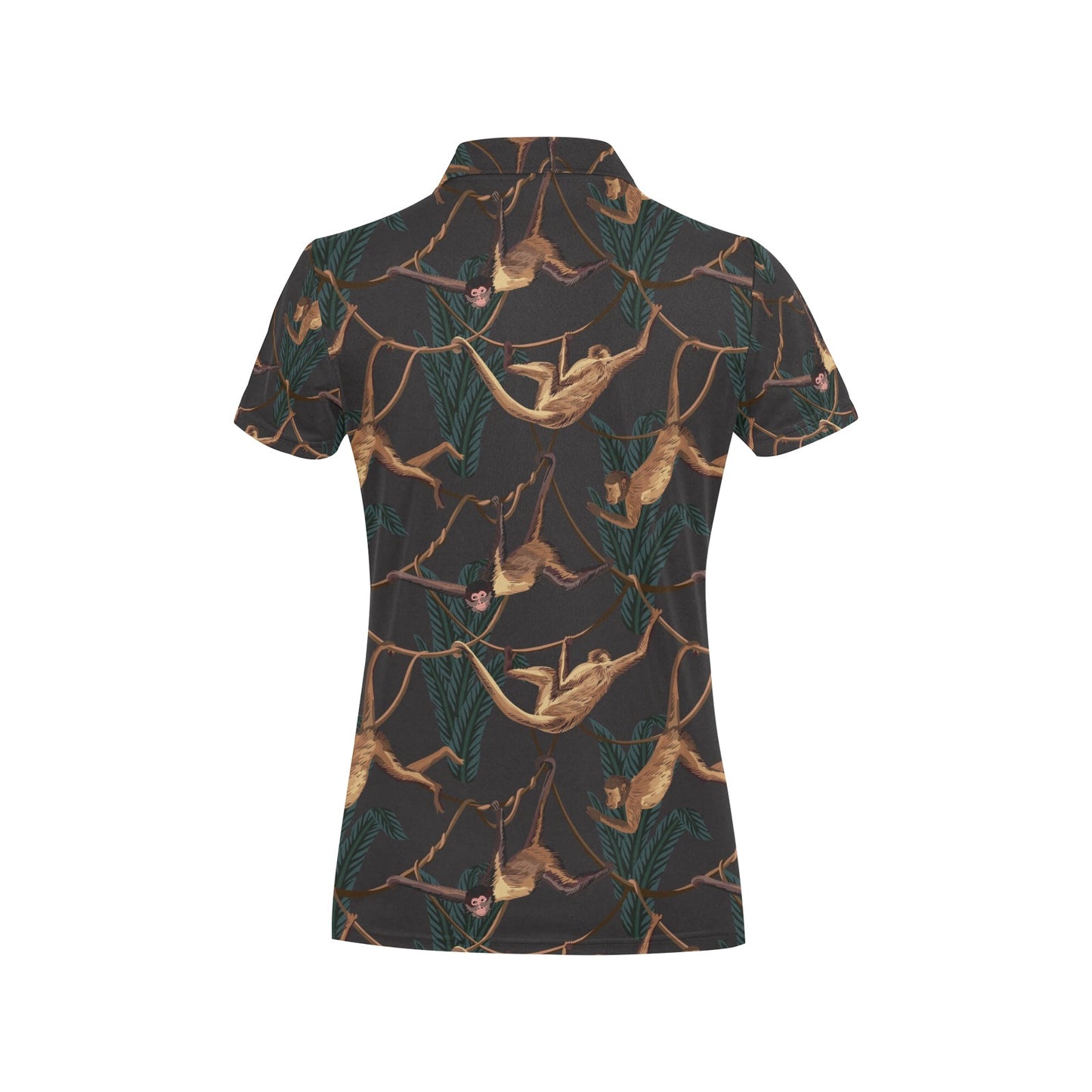 Monkey Pattern Print Design 02 Women's Polo Shirt