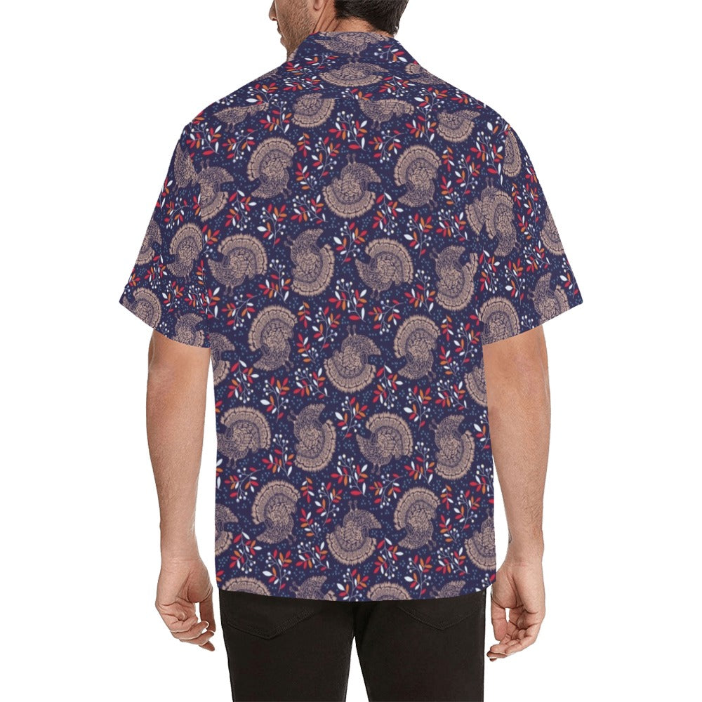 Turkey Print Design LKS401 Men's Men's Hawaiian Shirt