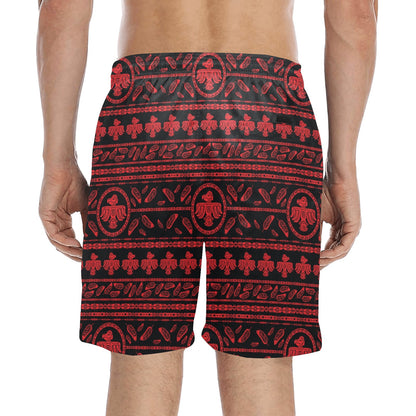 Native American Eagle Themed Print Men's Swim Trunks Beach Shorts
