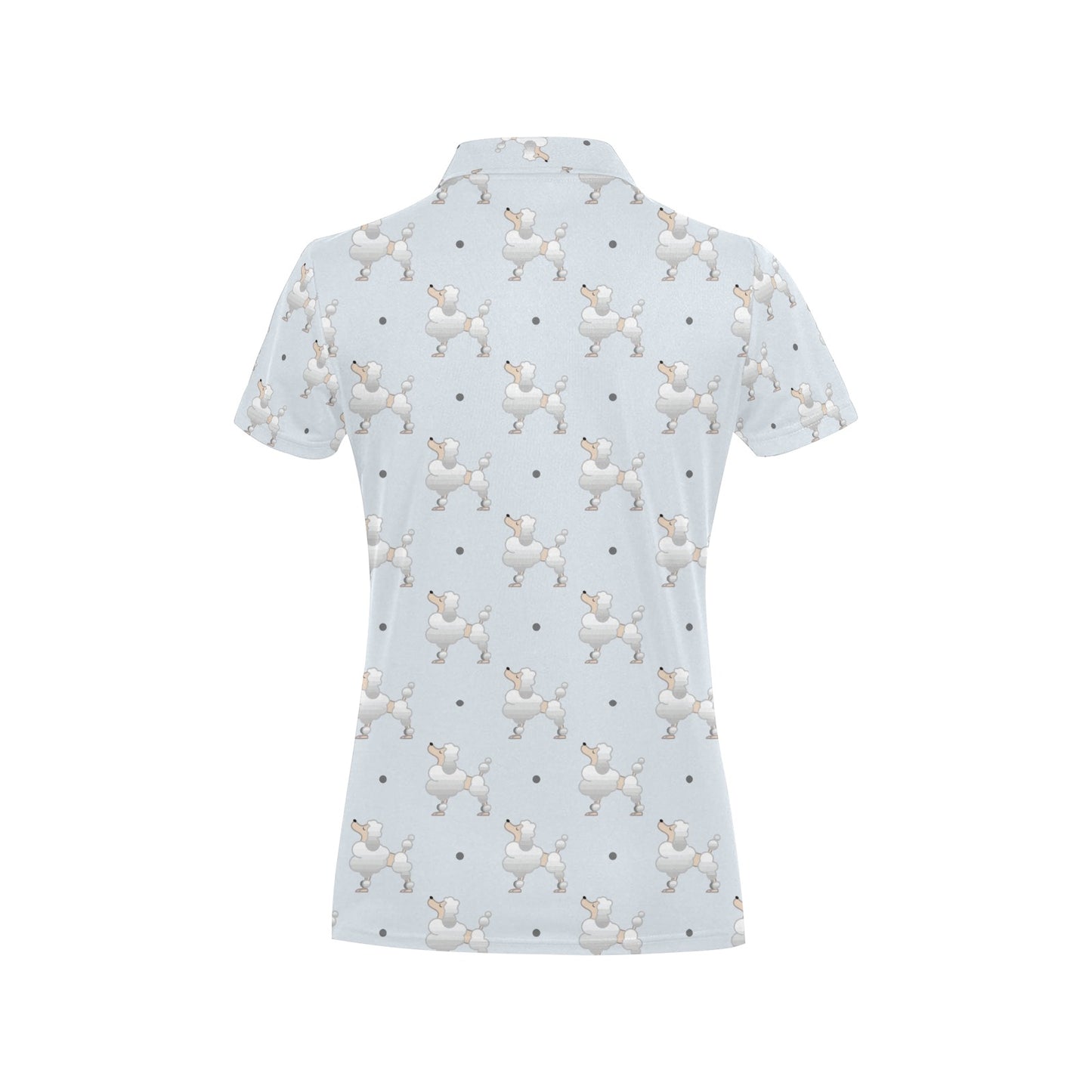 Poodle Pattern Print Design A05 Women's Polo Shirt