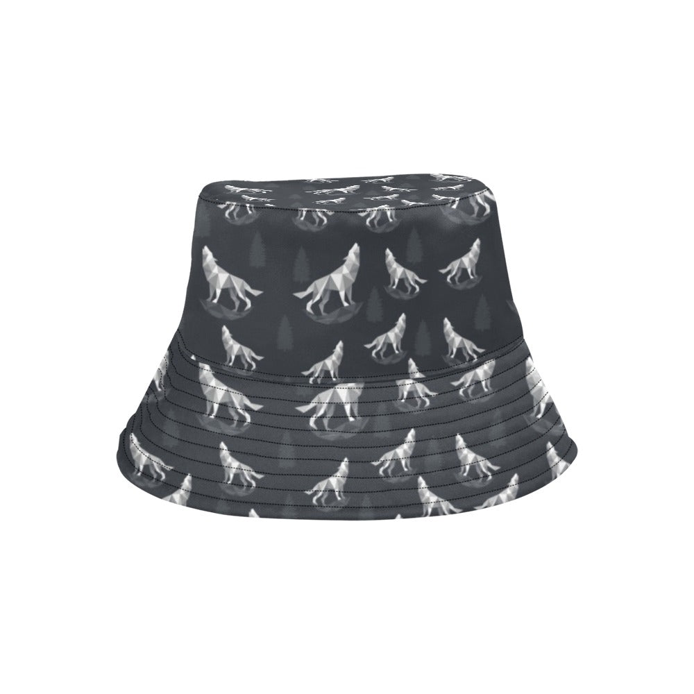 Wolf Print Design LKS303 Unisex Bucket Hat