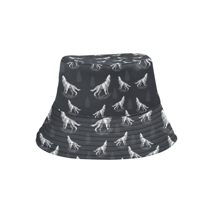 Wolf Print Design LKS303 Unisex Bucket Hat