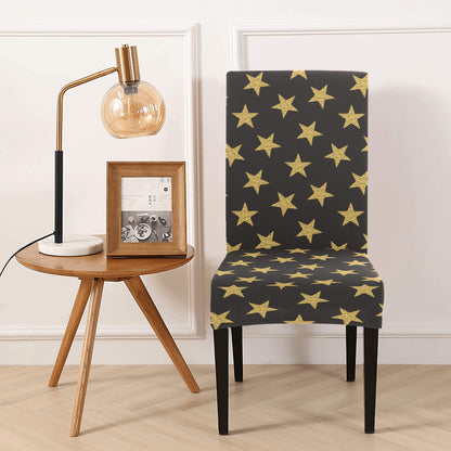 Star Gold Print Design LKS302 Dining Chair Slipcover