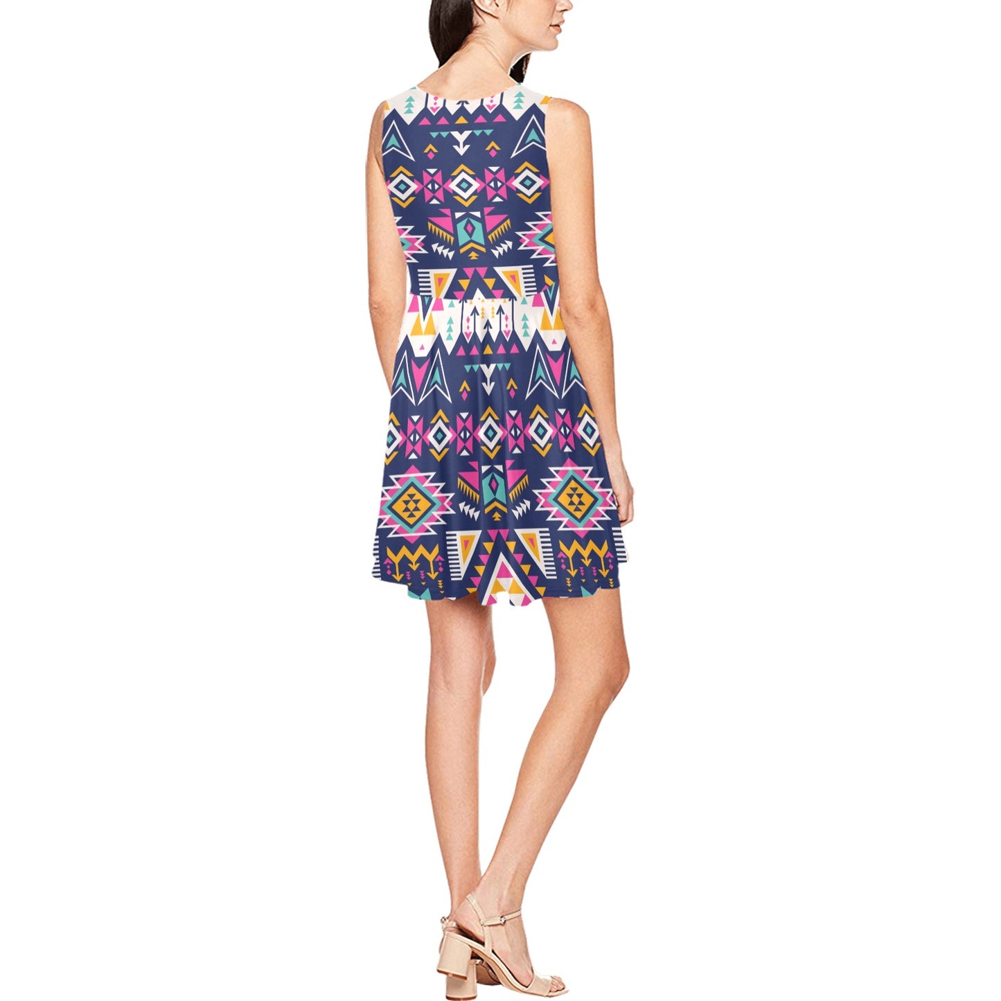 Pink Tribal Aztec native american Sleeveless Dress