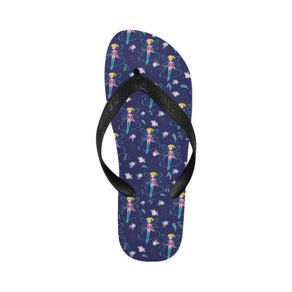 Fairy Cartoon Style Print Pattern Flip Flops-JTAMIGO.COM