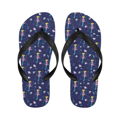 Fairy Cartoon Style Print Pattern Flip Flops-JTAMIGO.COM