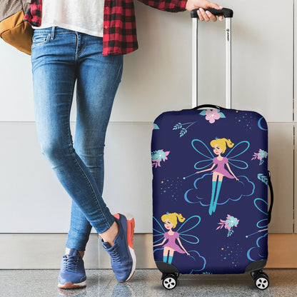 Fairy Cartoon Style Print Pattern Luggage Cover Protector
