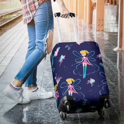 Fairy Cartoon Style Print Pattern Luggage Cover Protector