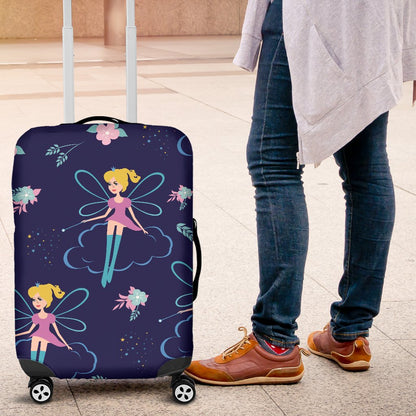 Fairy Cartoon Style Print Pattern Luggage Cover Protector
