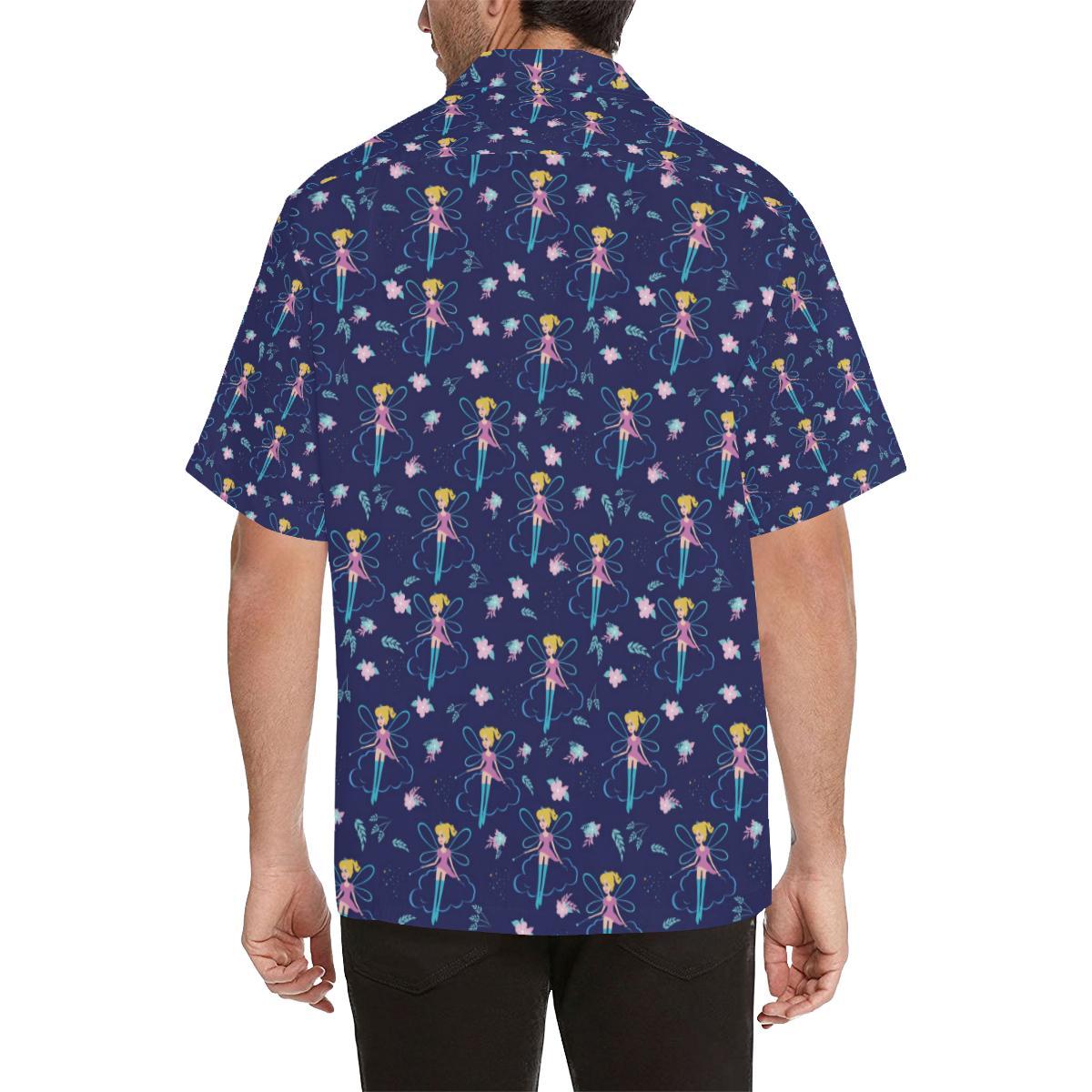 Fairy Cartoon Style Print Pattern Men Aloha Hawaiian Shirt