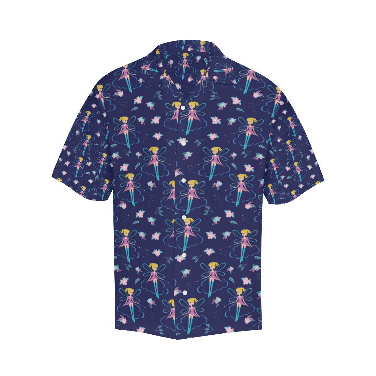 Fairy Cartoon Style Print Pattern Men Aloha Hawaiian Shirt