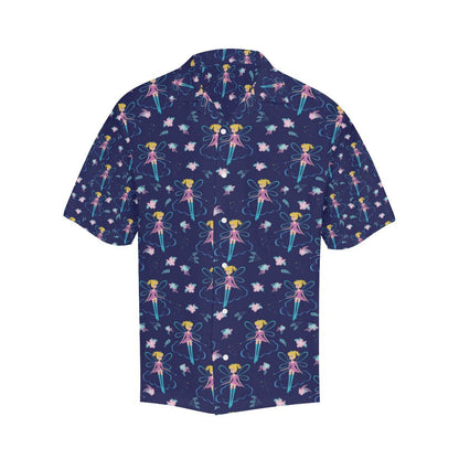 Fairy Cartoon Style Print Pattern Men Aloha Hawaiian Shirt