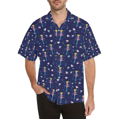 Fairy Cartoon Style Print Pattern Men Aloha Hawaiian Shirt