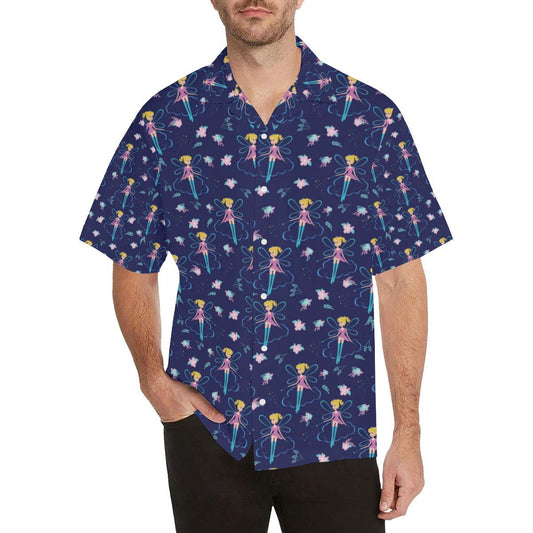 Fairy Cartoon Style Print Pattern Men Aloha Hawaiian Shirt