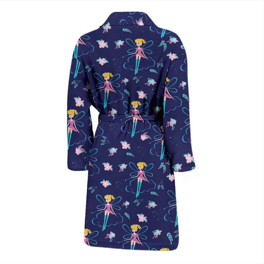 Fairy Cartoon Style Print Pattern Men Bath Robe-JTAMIGO.COM
