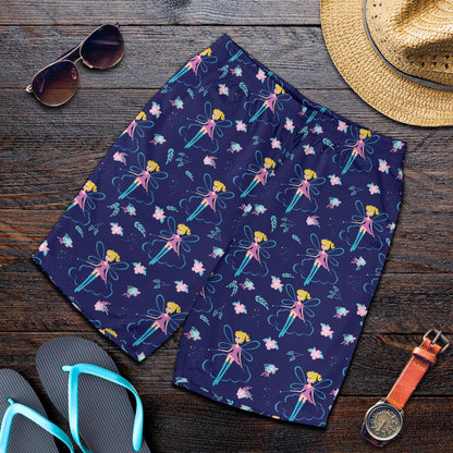 Fairy Cartoon Style Print Pattern Mens Shorts-JTAMIGO.COM