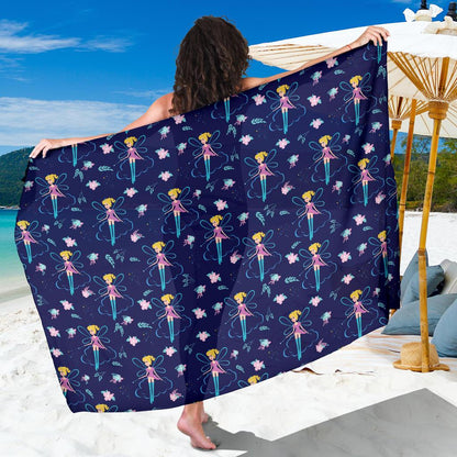 Fairy Cartoon Style Print Pattern Sarong Pareo Wrap