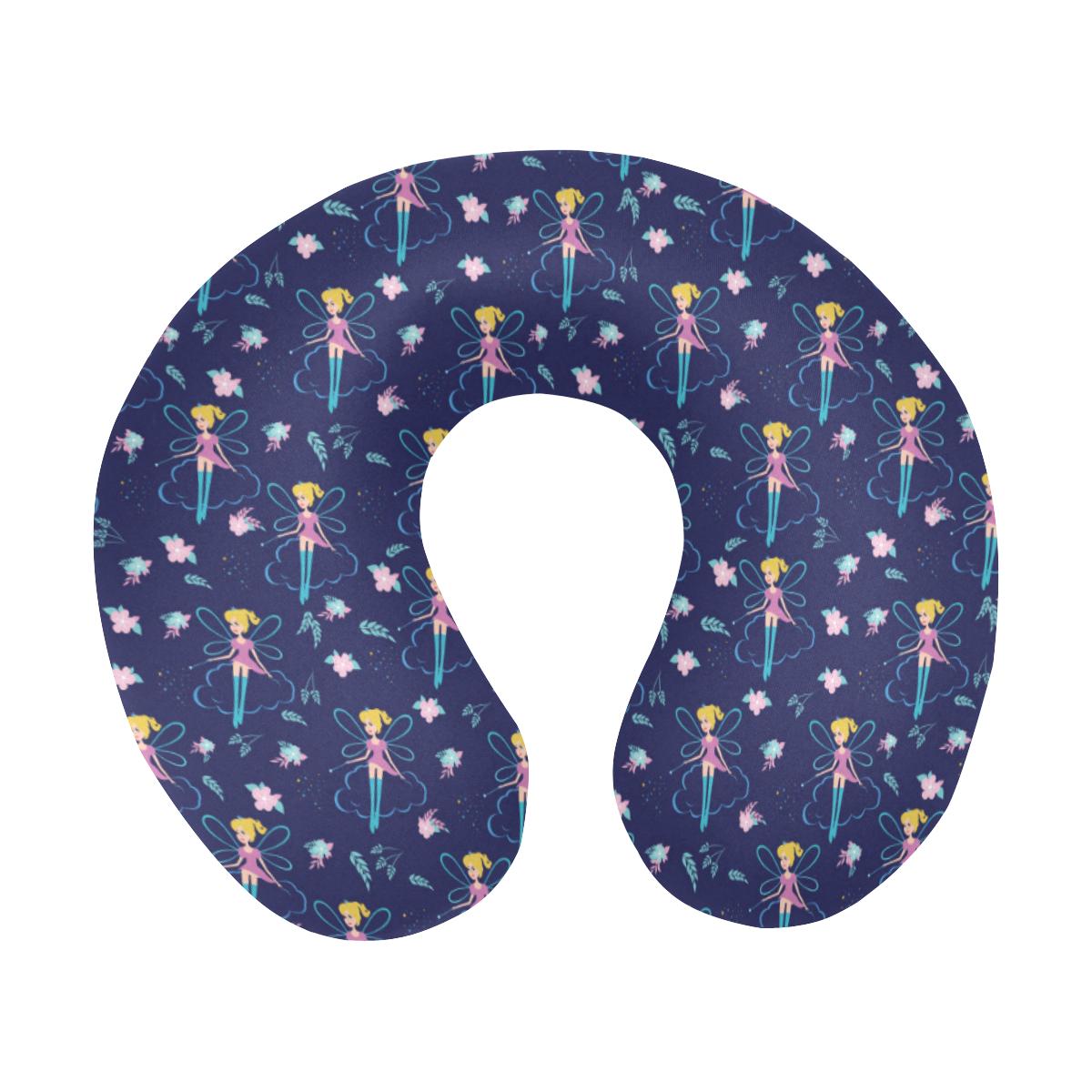 Fairy Cartoon Style Print Pattern U-Shaped Travel Neck Pillow-JTAMIGO.COM