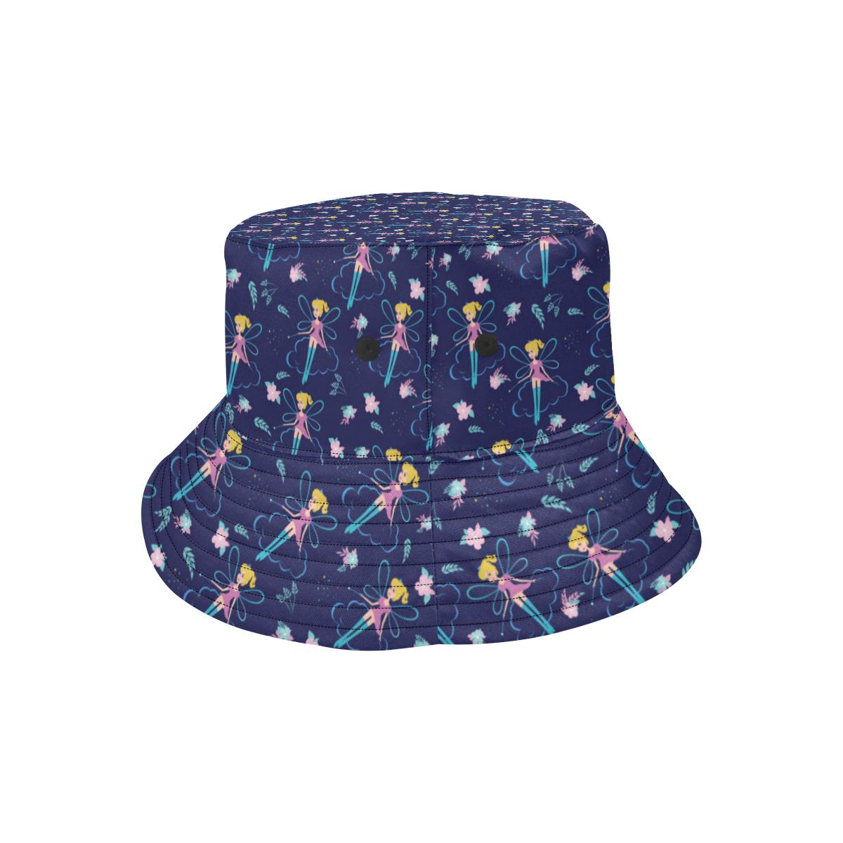 Fairy Cartoon Style Print Pattern Unisex Bucket Hat