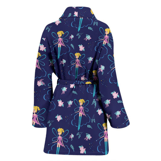 Fairy Cartoon Style Print Pattern Women Bath Robe-JTAMIGO.COM