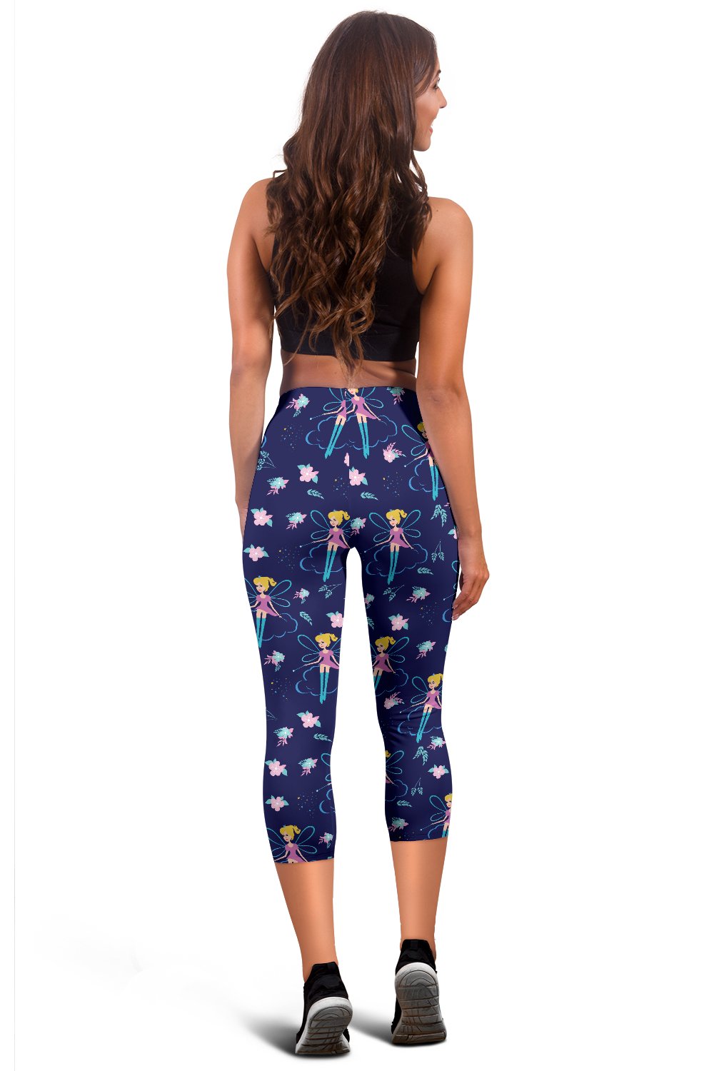 Fairy Cartoon Style Print Pattern Women Capris