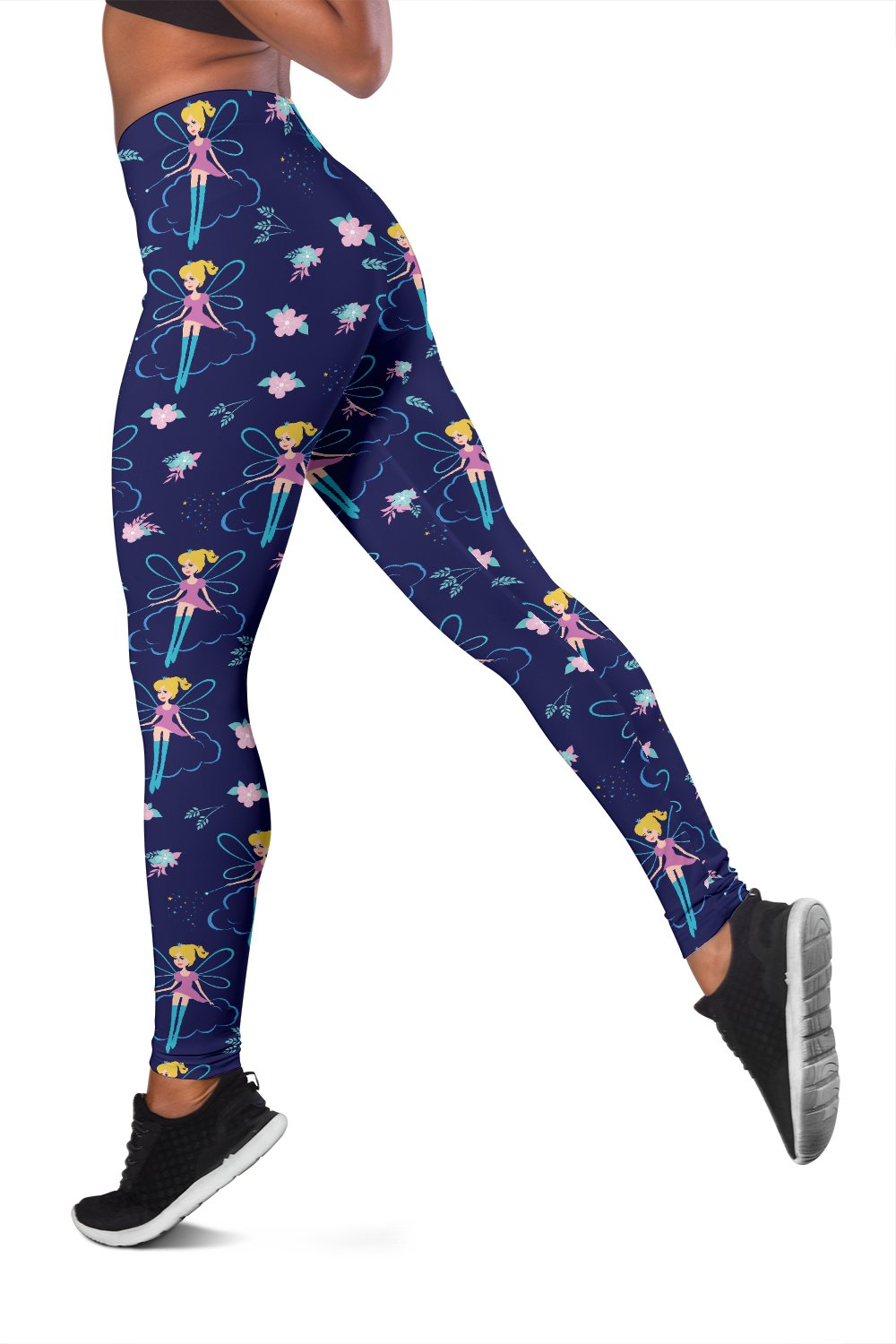 Fairy Cartoon Style Print Pattern Women Leggings