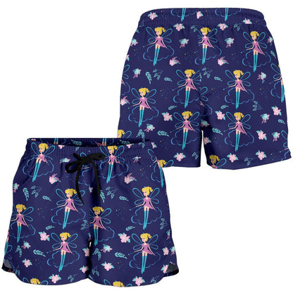 Fairy Cartoon Style Print Pattern Women Shorts-JTAMIGO.COM