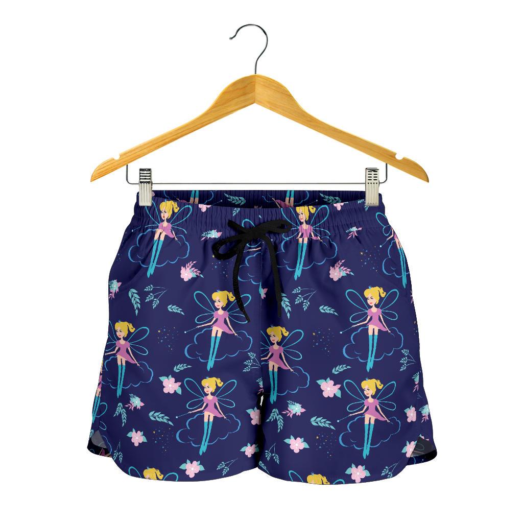 Fairy Cartoon Style Print Pattern Women Shorts-JTAMIGO.COM