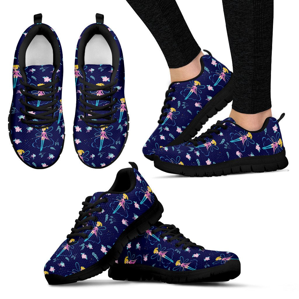 Fairy Cartoon Style Print Pattern Women Sneakers Shoes