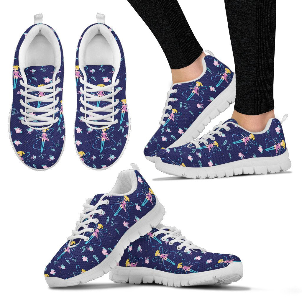 Fairy Cartoon Style Print Pattern Women Sneakers Shoes