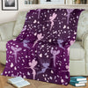Fairy Pink Print Pattern Fleece Blanket