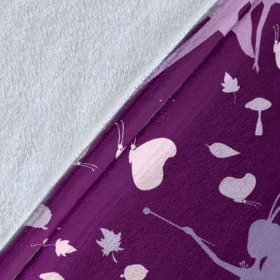 Fairy Pink Print Pattern Fleece Blanket