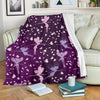 Fairy Pink Print Pattern Fleece Blanket