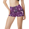 Fairy Pink Print Pattern High Waisted Spandex Shorts-JTAMIGO.COM