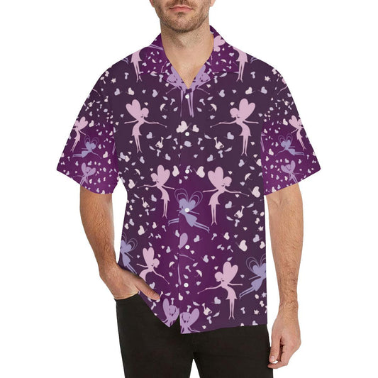 Fairy Pink Print Pattern Men Aloha Hawaiian Shirt
