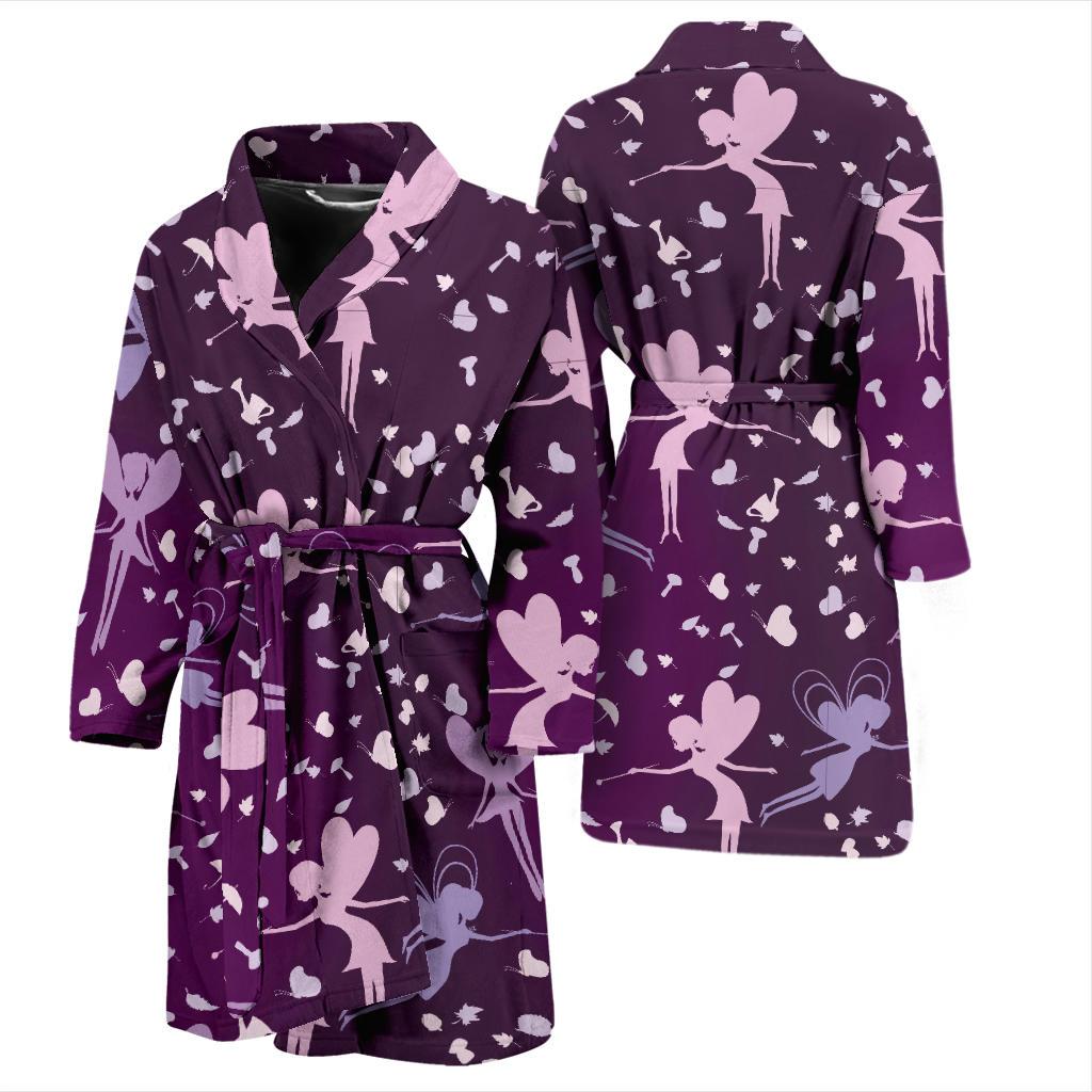 Fairy Pink Print Pattern Men Bath Robe-JTAMIGO.COM