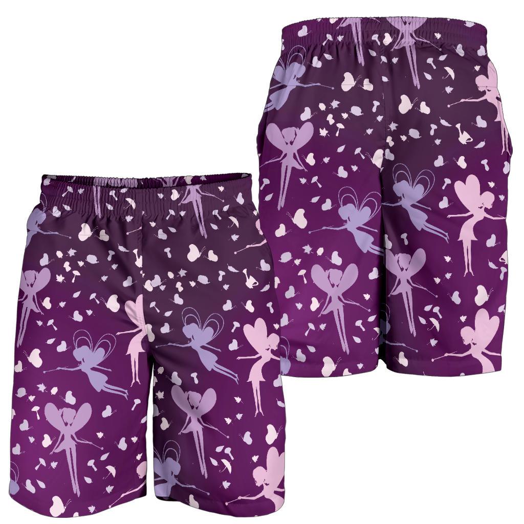 Fairy Pink Print Pattern Mens Shorts-JTAMIGO.COM