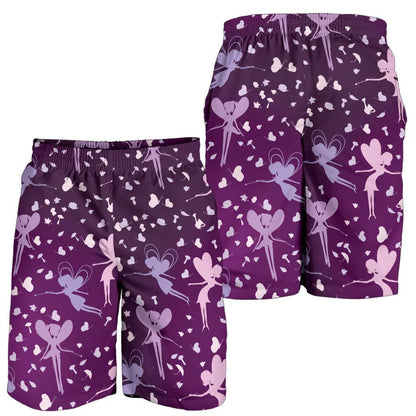 Fairy Pink Print Pattern Mens Shorts-JTAMIGO.COM