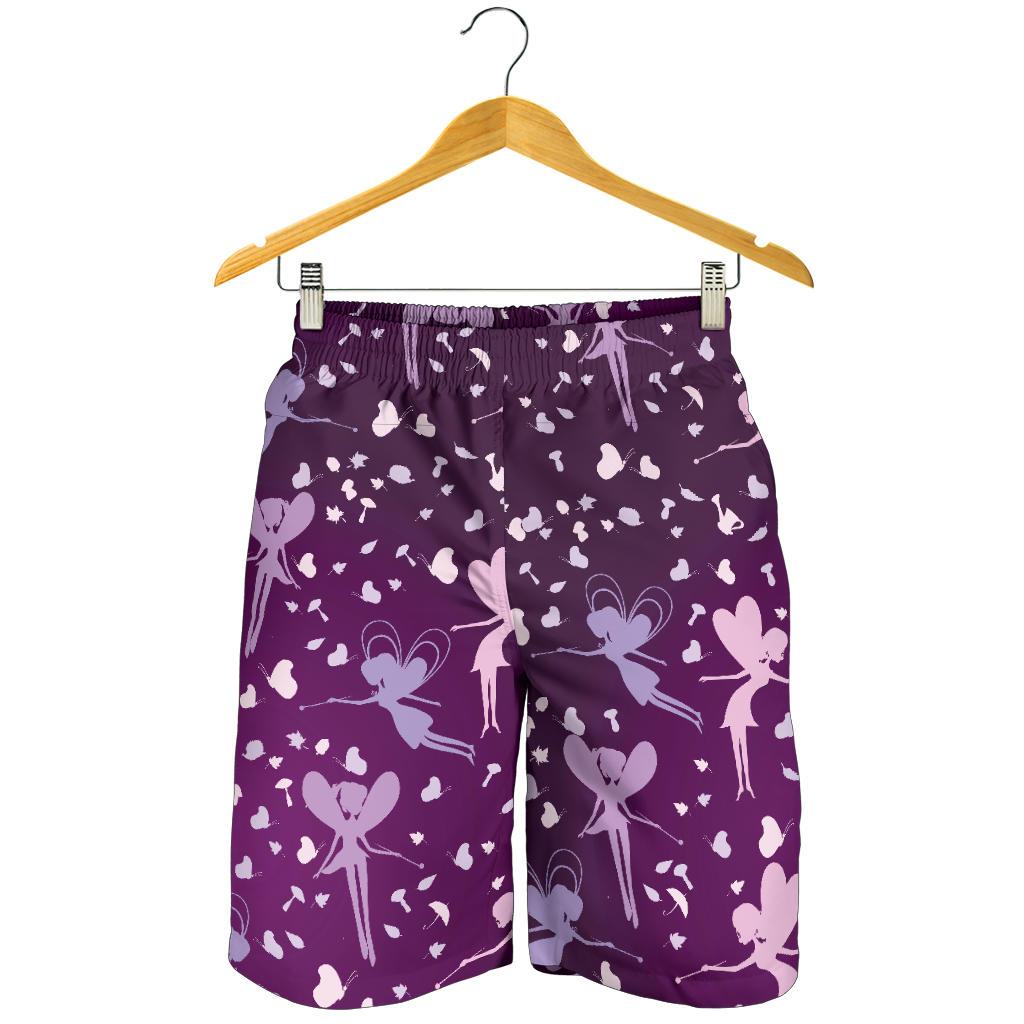 Fairy Pink Print Pattern Mens Shorts-JTAMIGO.COM