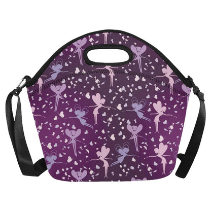 Fairy Pink Print Pattern Neoprene Lunch Bag (Model 1669)(Large)-JTAMIGO.COM