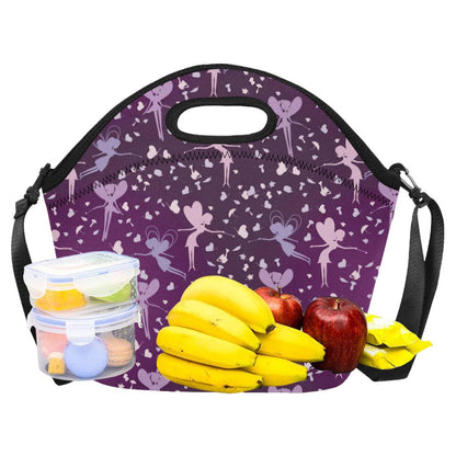 Fairy Pink Print Pattern Neoprene Lunch Bag (Model 1669)(Large)-JTAMIGO.COM