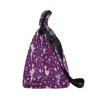 Fairy Pink Print Pattern Neoprene Lunch Bag (Model 1669)(Large)-JTAMIGO.COM
