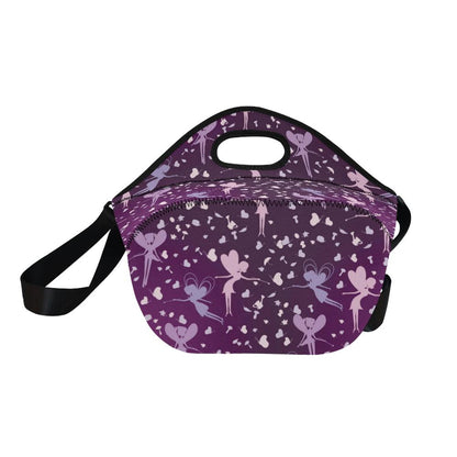 Fairy Pink Print Pattern Neoprene Lunch Bag (Model 1669)(Large)-JTAMIGO.COM