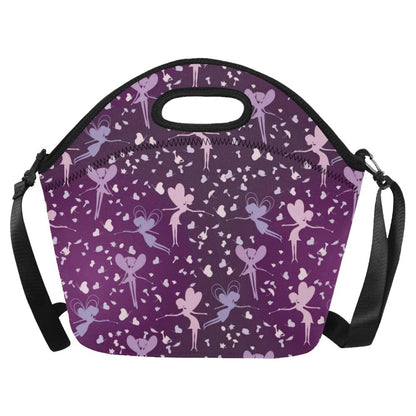 Fairy Pink Print Pattern Neoprene Lunch Bag (Model 1669)(Large)-JTAMIGO.COM