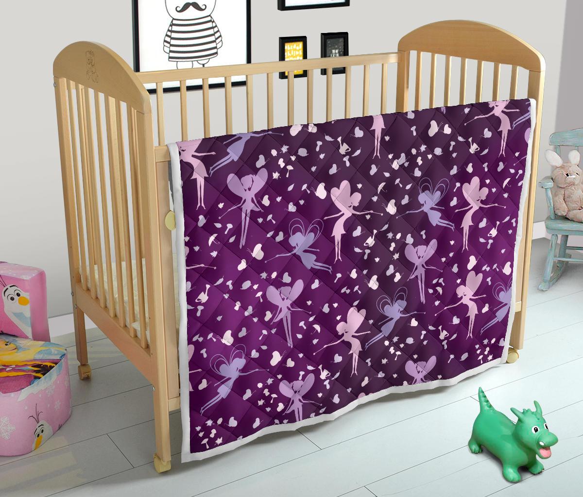 Fairy Pink Print Pattern Premium Quilt-JTAMIGO.COM