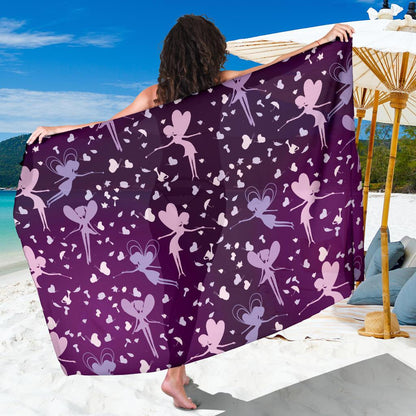 Fairy Pink Print Pattern Sarong Pareo Wrap
